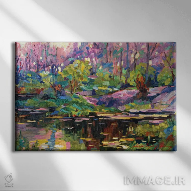 تابلو نور نرم غروب اثر دیوید لوید گلوور - نمای روبهرو روی دیوار
