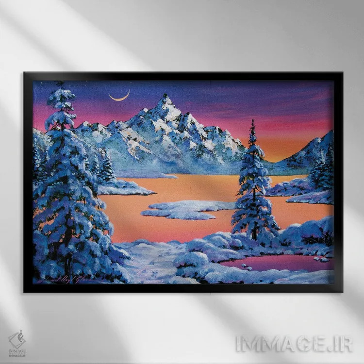 تابلو فانتزی برف اثر دیوید لوید گلوور - نمای قابدار مشکی