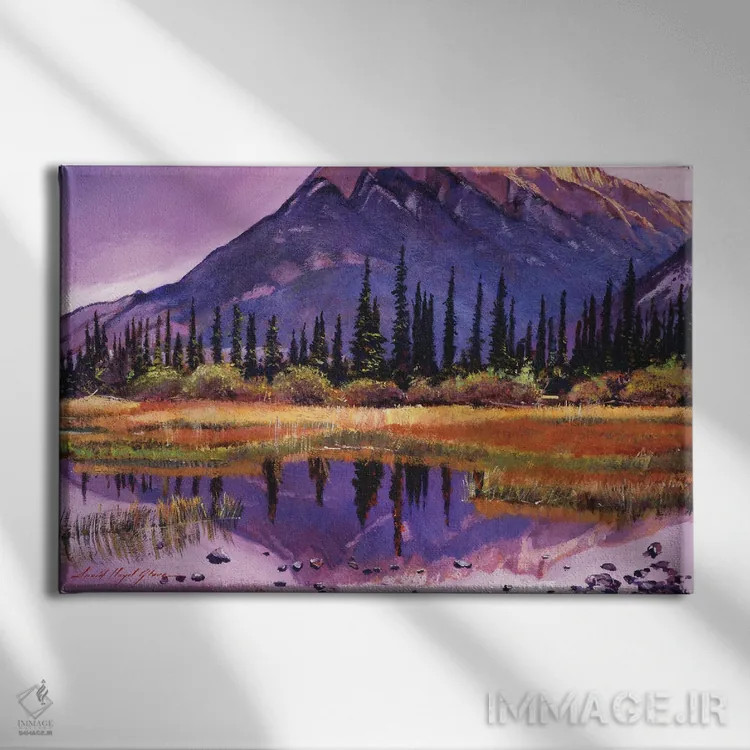 تابلو سایههای ملایم بازتابها اثر دیوید لوید گلوور - نمای روبهرو روی دیوار