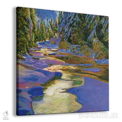 تابلو آبشدن برف بهاری اثر دیوید لوید گلوور - نمای پرسپکتیو محصول