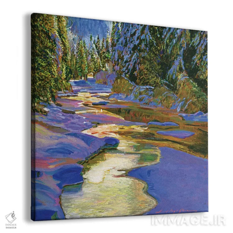 تابلو آبشدن برف بهاری اثر دیوید لوید گلوور - نمای پرسپکتیو محصول