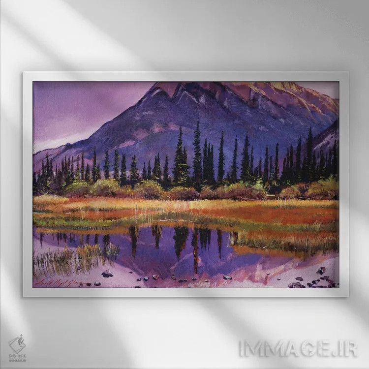 تابلو سایههای ملایم بازتابها اثر دیوید لوید گلوور - نمای قابدار سفید