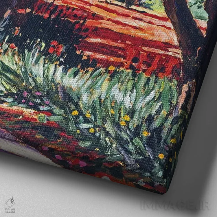 تابلو مسیر بهاری اثر دیوید لوید گلوور - نمای نزدیک بافت بوم