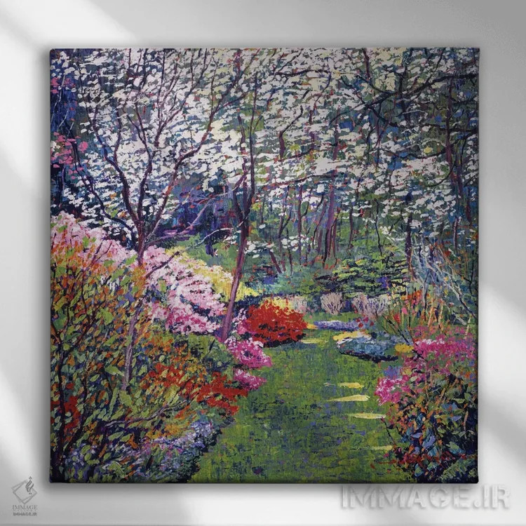 تابلو برداشتهای بهاری از پارک اثر دیوید لوید گلوور - نمای روبهرو روی دیوار