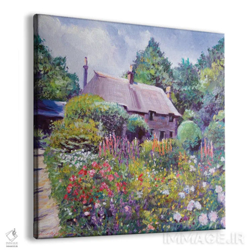 تابلو باغ کلبهٔ کاتسوُلد (انگلستان) اثر دیوید لوید گلوور - نمای پرسپکتیو محصول