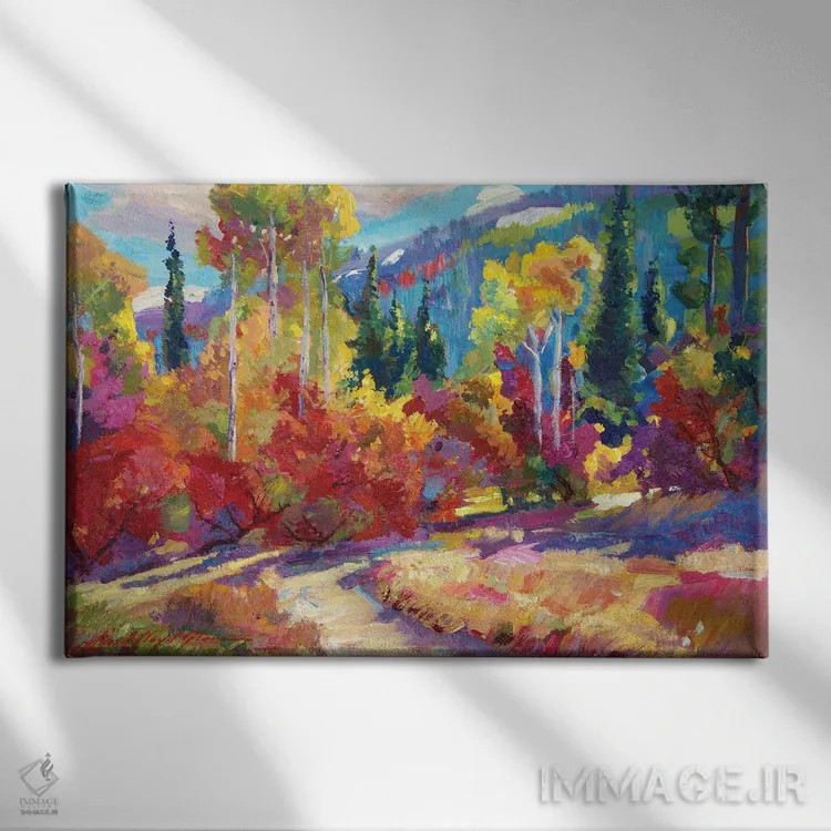 تابلو رنگهای نیوهمپشایر اثر دیوید لوید گلوور - نمای روبهرو روی دیوار