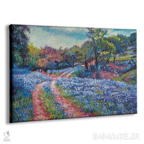 تابلو بلو بانتهای تگزاس (گل ملی تگزاس) اثر دیوید لوید گلوور - نمای پرسپکتیو محصول