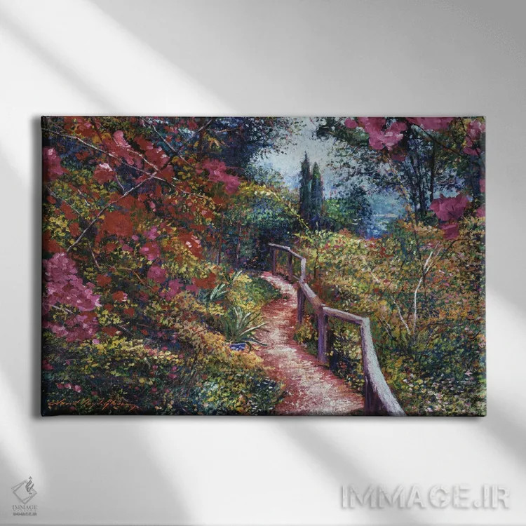 تابلو گل کاغذی توسکانی (ایتالیا) اثر دیوید لوید گلوور - نمای روبهرو روی دیوار