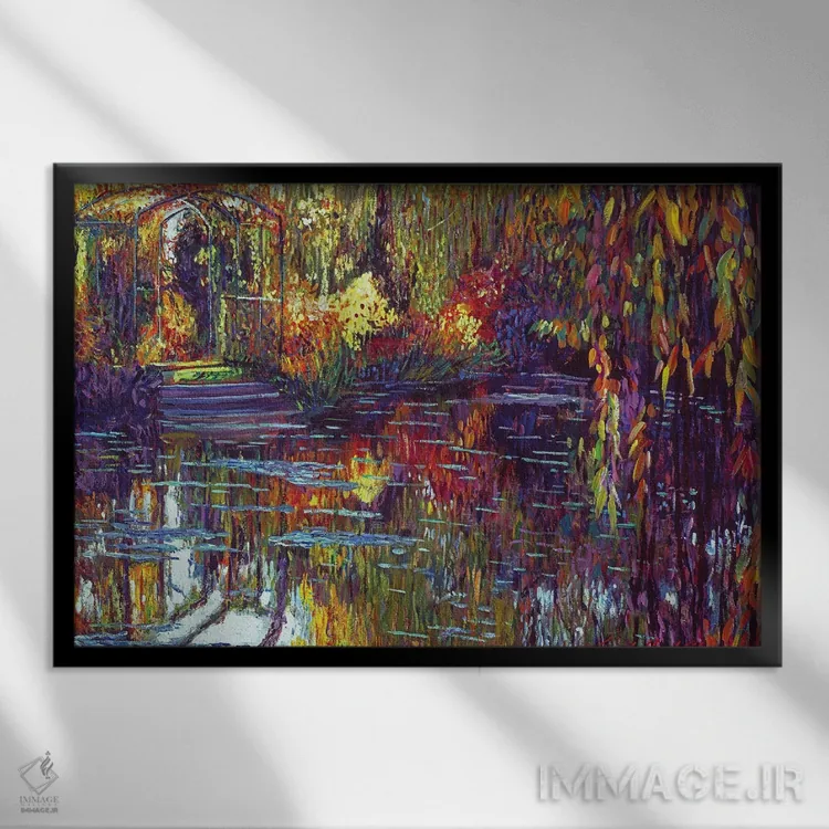 تابلو بازتابهای تکهدوزیوار اثر دیوید لوید گلوور - نمای قابدار مشکی