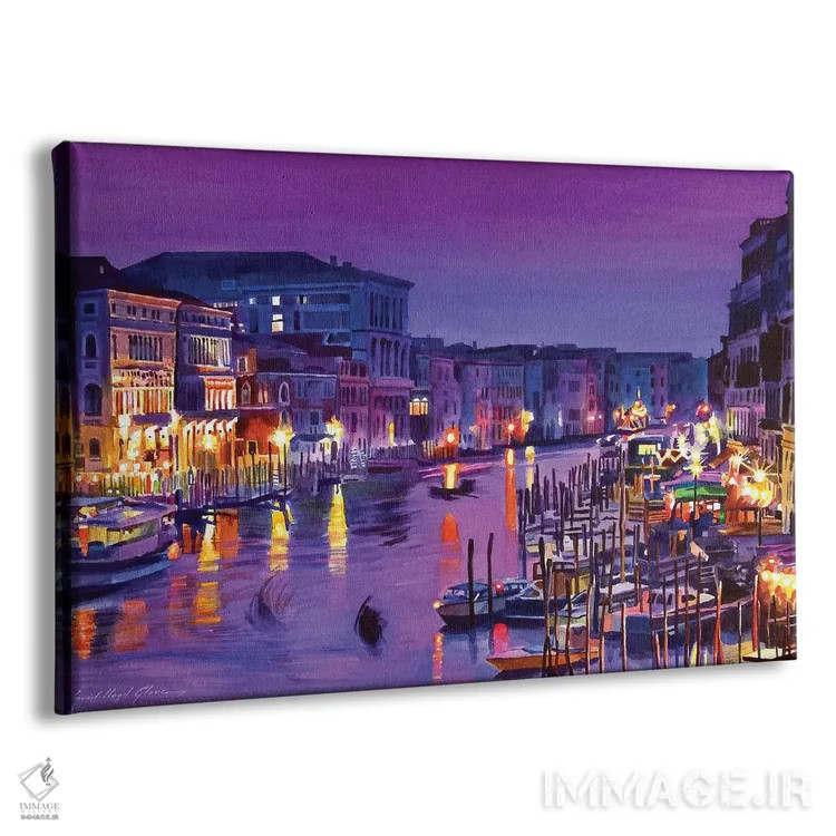 تابلو شب عاشقانه ونیز اثر دیوید لوید گلوور - نمای پرسپکتیو محصول