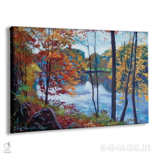 تابلو منظرهای از سراسر دریاچه اثر دیوید لوید گلوور - نمای پرسپکتیو محصول