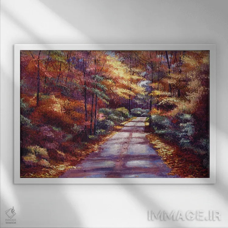 تابلو شکوه پاییز اثر دیوید لوید گلوور - نمای قابدار سفید