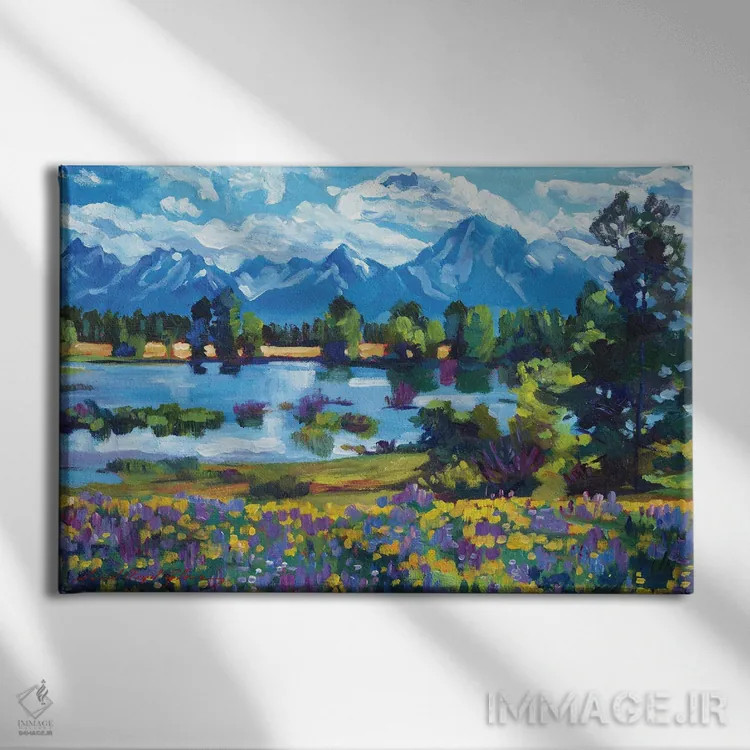 تابلو دره گلهای وحشی اثر دیوید لوید گلوور - نمای روبهرو روی دیوار