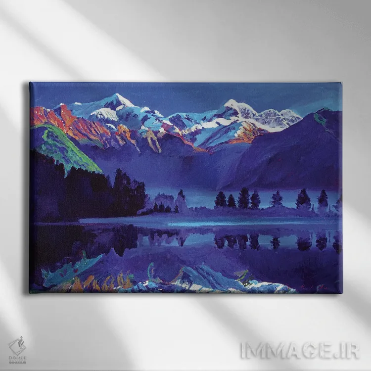 تابلو آبی بینظیر اثر دیوید لوید گلوور - نمای روبهرو روی دیوار