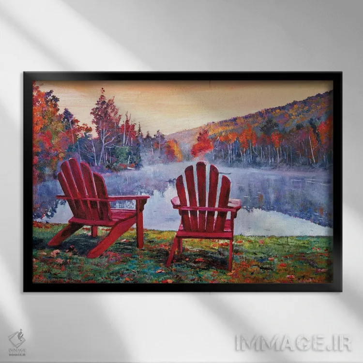 تابلو رمانس در ورمونت اثر دیوید لوید گلوور - نمای قابدار مشکی