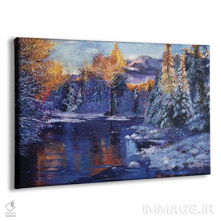 تابلو خاطرههای زمستانی دریاچه اثر دیوید لوید گلوور - نمای پرسپکتیو محصول