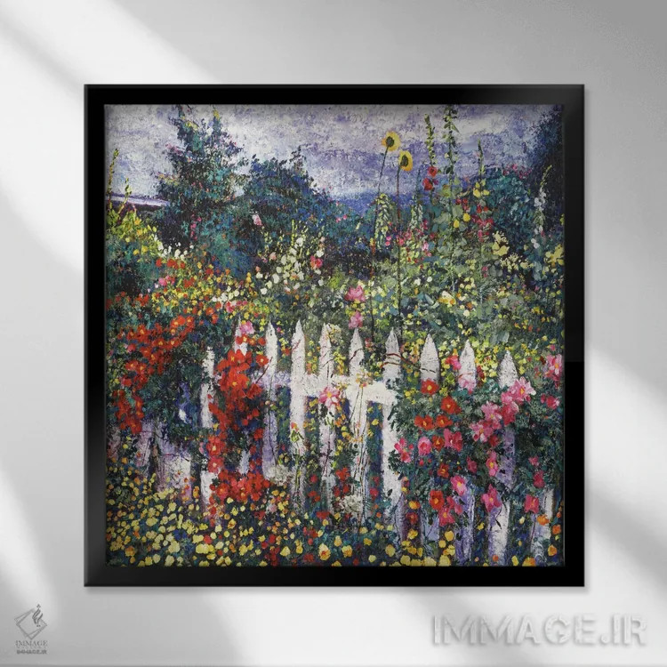 تابلو نردهٔ سفید چوبی اثر دیوید لوید گلوور - نمای قابدار مشکی