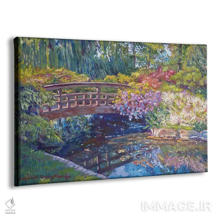 تابلو ویستریا روی پل پیادهرو اثر دیوید لوید گلوور - نمای پرسپکتیو محصول