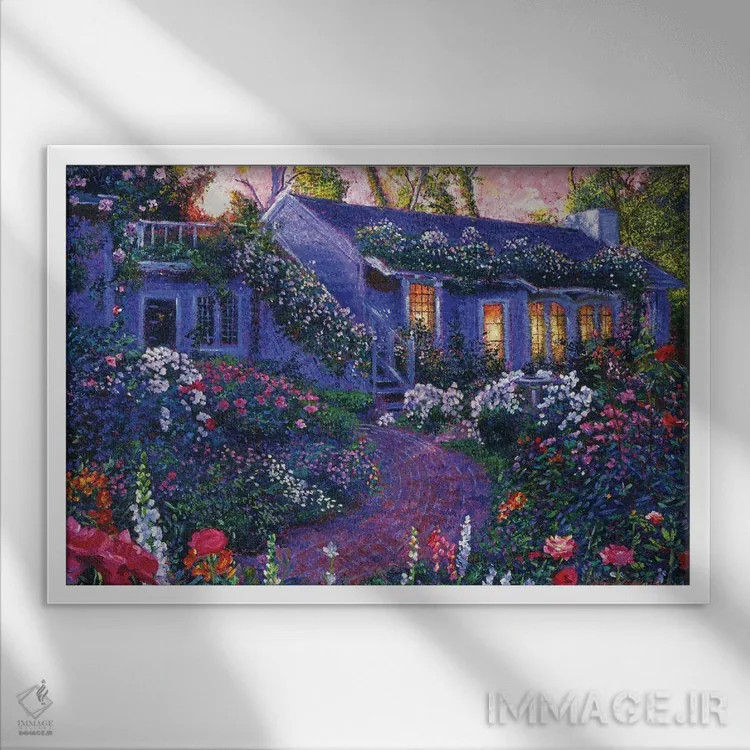 تابلو بازگشت به خانه اثر دیوید لوید گلوور - نمای قابدار سفید