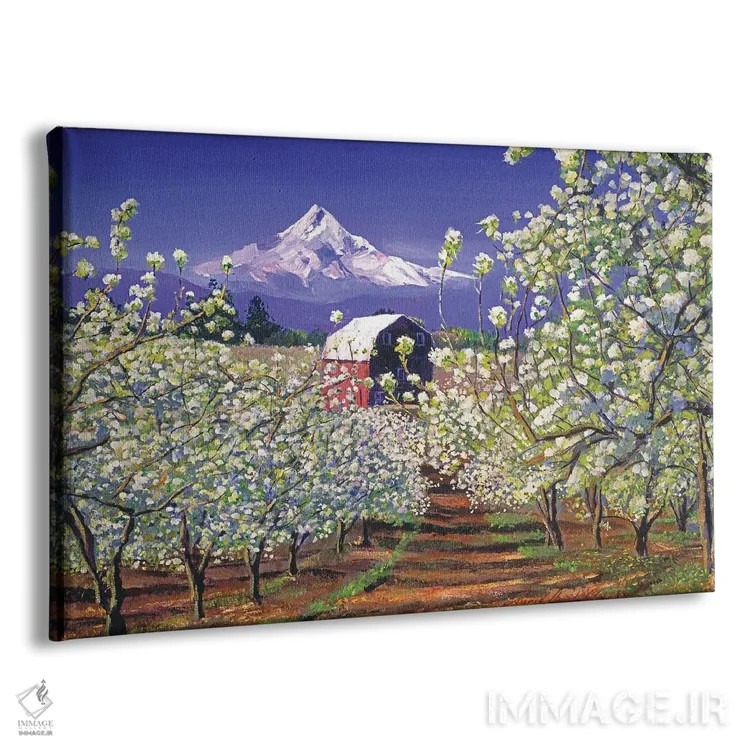 تابلو زمان شکوفه دادن سیب اثر دیوید لوید گلوور - نمای پرسپکتیو محصول