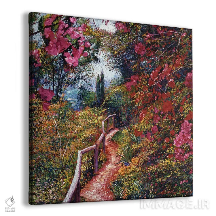 تابلو مسیر گل کاغذی توسکانی اثر دیوید لوید گلوور - نمای پرسپکتیو محصول