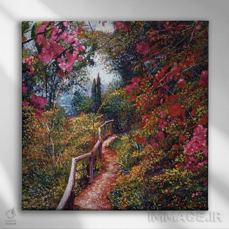 تابلو مسیر گل کاغذی توسکانی اثر دیوید لوید گلوور - نمای روبهرو روی دیوار