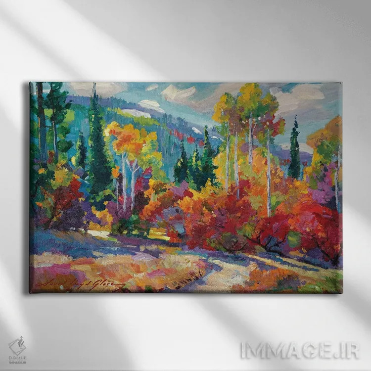 تابلو مسیر پاییزی اثر دیوید لوید گلوور - نمای روبهرو روی دیوار