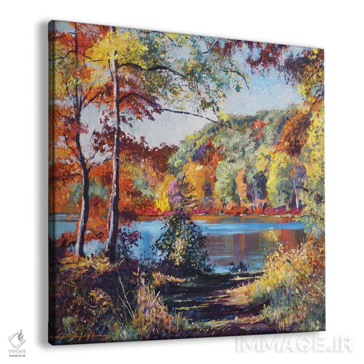 تابلو رنگها روی دریاچه اثر دیوید لوید گلوور - نمای پرسپکتیو محصول