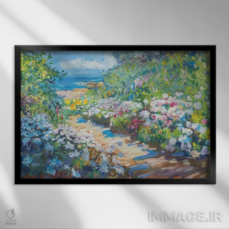 تابلو مسیر ساحلی کارپنتریا اثر دیوید لوید گلوور - نمای قابدار مشکی