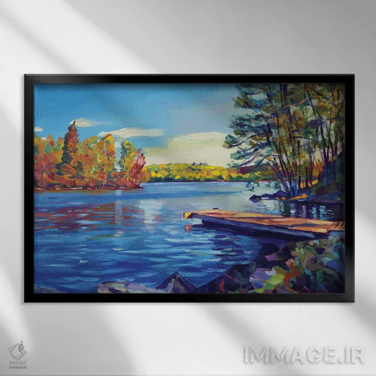 تابلو پایان تابستان اثر دیوید لوید گلوور - نمای قابدار مشکی