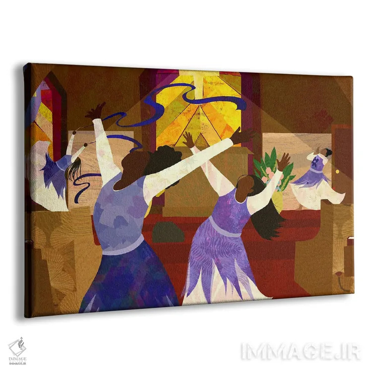 تابلو ستایش کامل اثر دیلاشه آرتیستری (استودیو هنری) - نمای پرسپکتیو محصول