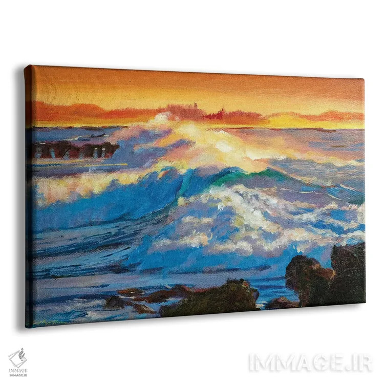تابلو موجسواری هاوایی اثر دیوید لوید گلوور - نمای پرسپکتیو محصول