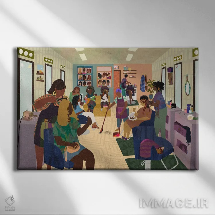 تابلو فروشگاه اثر دیلاشه آرتیستری (استودیو هنری) - نمای روبهرو روی دیوار