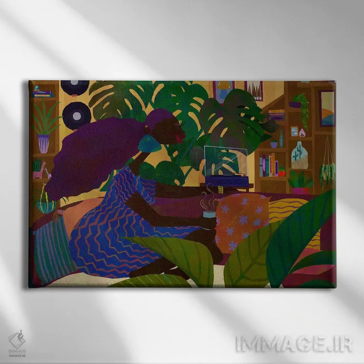 تابلو همنشینی با خود اثر دیلاشه آرتیستری (استودیو هنری) - نمای روبهرو روی دیوار