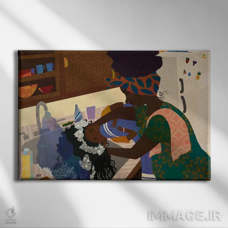 تابلو هرچیزی غیر از سینک ظرفشویی (اصطلاح: هرچیز ممکنی) اثر دیلاشه آرتیستری (استودیو هنری) - نمای روبهرو روی دیوار