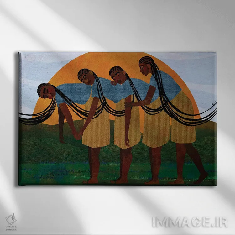 تابلو بههم پیوسته اثر دیلاشه آرتیستری (استودیو هنری) - نمای روبهرو روی دیوار