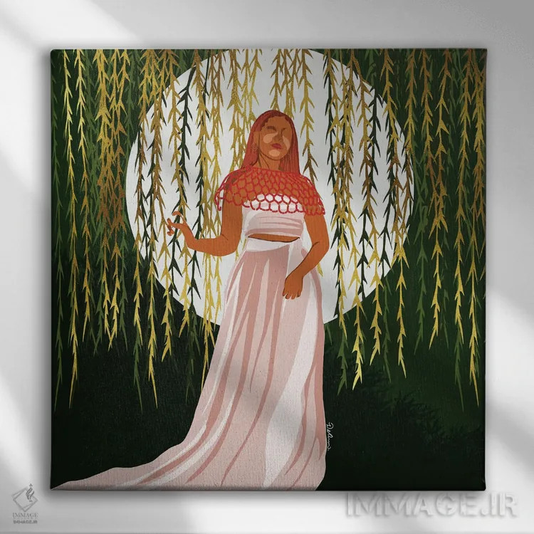 تابلو اثیری اثر دیلاشه آرتیستری (استودیو هنری) - نمای روبهرو روی دیوار