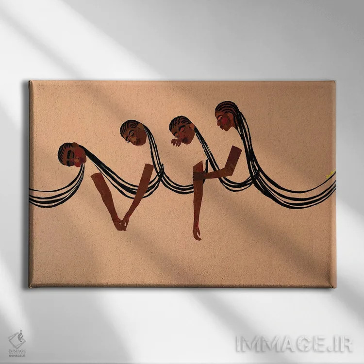 تابلو بههم پیوسته، سادهشده اثر دیلاشه آرتیستری (استودیو هنری) - نمای روبهرو روی دیوار