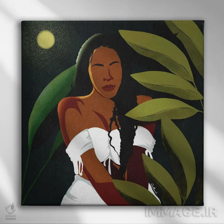 تابلو خالص اثر دیلاشه آرتیستری (استودیو هنری) - نمای روبهرو روی دیوار