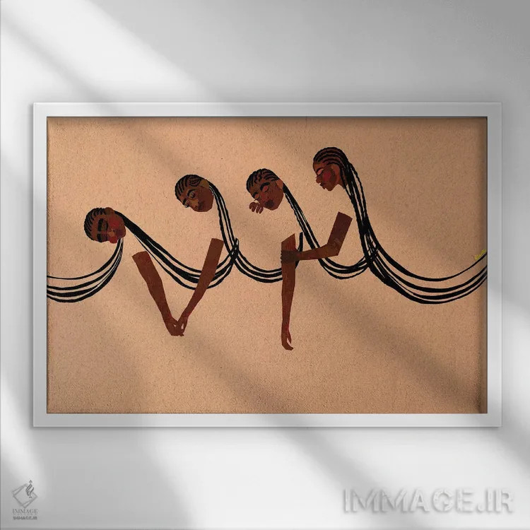 تابلو بههم پیوسته، سادهشده اثر دیلاشه آرتیستری (استودیو هنری) - نمای قابدار سفید