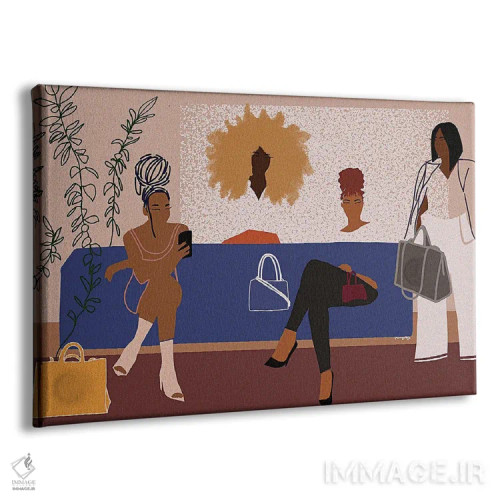 تابلو همه دخترها تِلفار میخواهند (برند مد آمریکایی) اثر دیلاشه آرتیستری (استودیو هنری) - نمای پرسپکتیو محصول