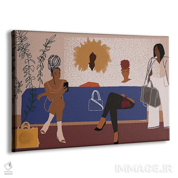 تابلو همه دخترها تِلفار میخواهند (برند مد آمریکایی) اثر دیلاشه آرتیستری (استودیو هنری) - نمای پرسپکتیو محصول