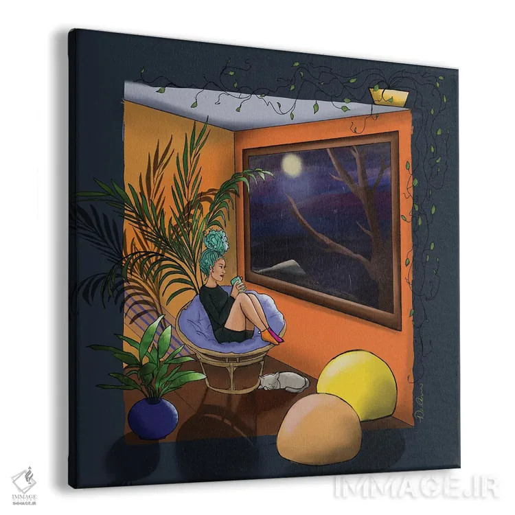 تابلو در دل طوفان اثر دیلاشه آرتیستری (استودیو هنری) - نمای پرسپکتیو محصول