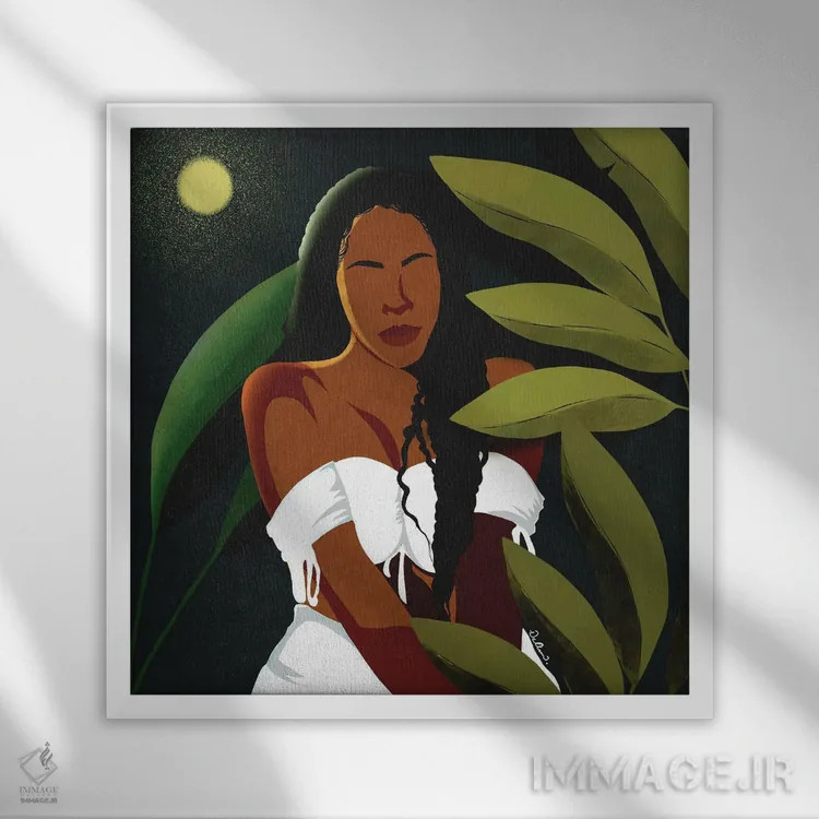 تابلو خالص اثر دیلاشه آرتیستری (استودیو هنری) - نمای قابدار سفید