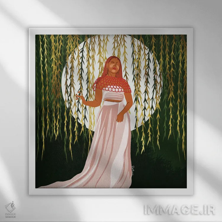 تابلو اثیری اثر دیلاشه آرتیستری (استودیو هنری) - نمای قابدار سفید