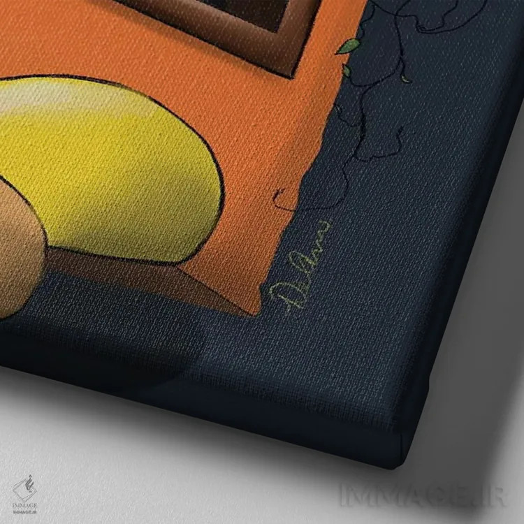 تابلو در دل طوفان اثر دیلاشه آرتیستری (استودیو هنری) - نمای نزدیک بافت بوم