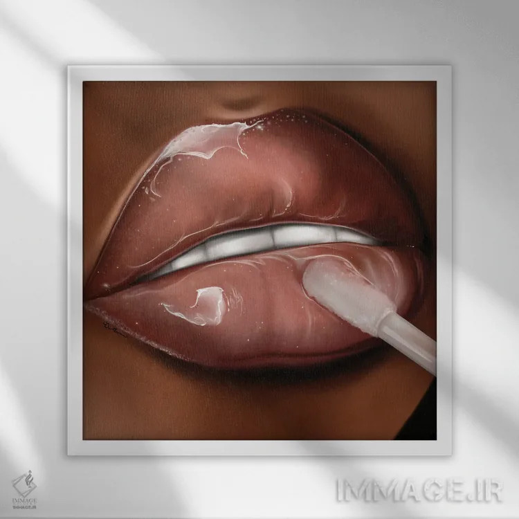 تابلو شکر قهوهای (اصطلاحی برای زیبایی پوست تیره) اثر دیلاشه آرتیستری (استودیو هنری) - نمای قابدار سفید