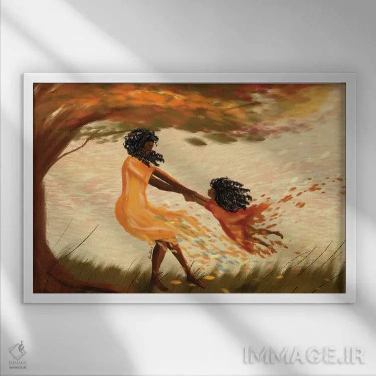 تابلو ببین مامان! اثر دیلاشه آرتیستری (استودیو هنری) - نمای قابدار سفید