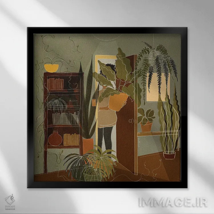 تابلو فقط یکی دیگر اثر دیلاشه آرتیستری (استودیو هنری) - نمای قابدار مشکی