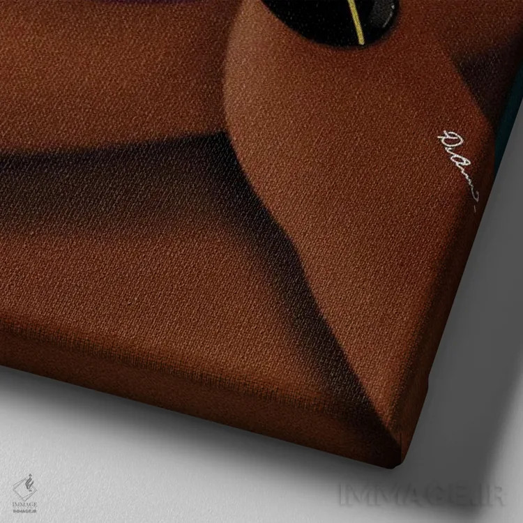 تابلو سیاهپوست تا نهایت (اصطلاح آمریکایی) اثر دیلاشه آرتیستری (استودیو هنری) - نمای نزدیک بافت بوم